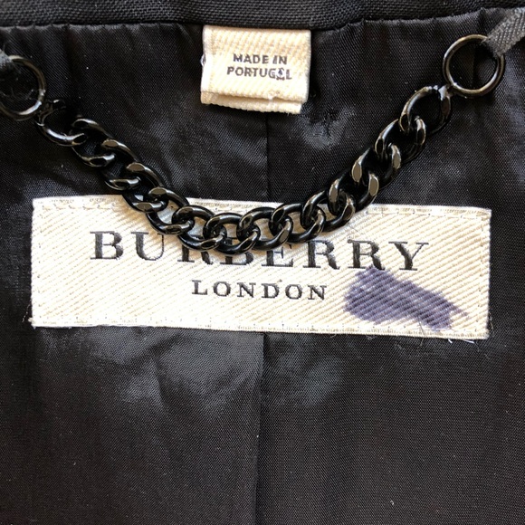 Burberry London Wool Blazer Fitted Black US 8 - Picture 9 of 11